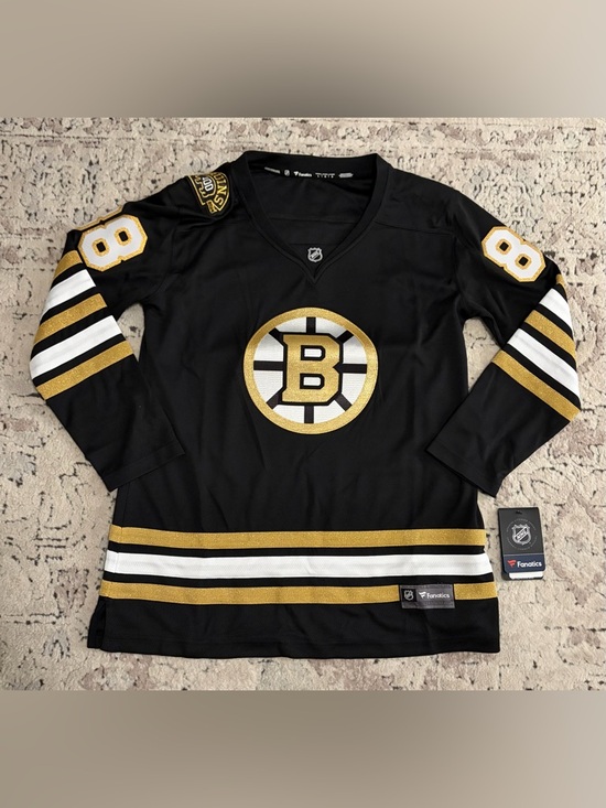 Fanatics Tops - Fanatics Authentic Boston Bruins 100th Anniversary Pastrnak #88 Jersey Women’s L